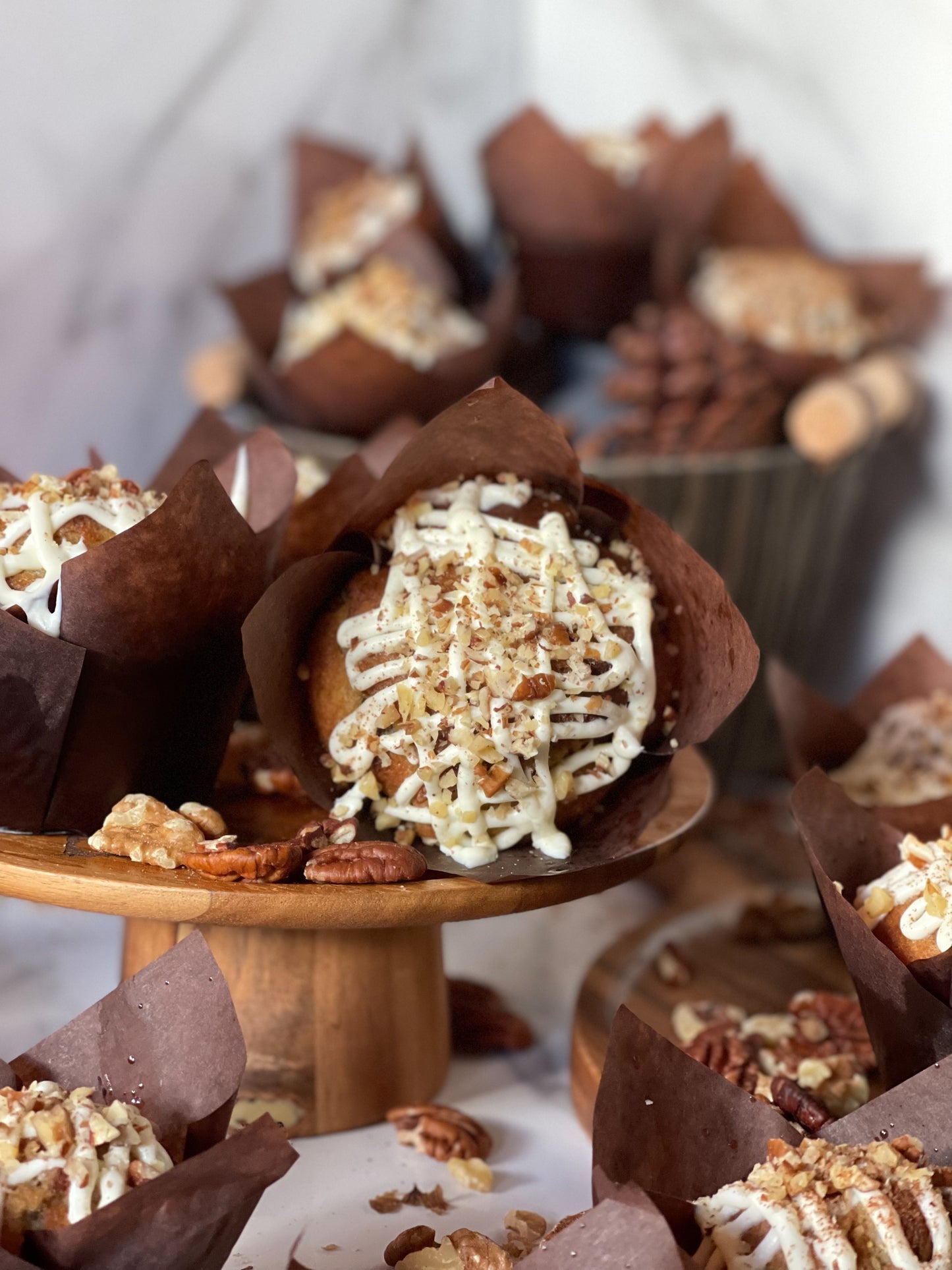 Muffins de Nuez de Nogal y Pecanas