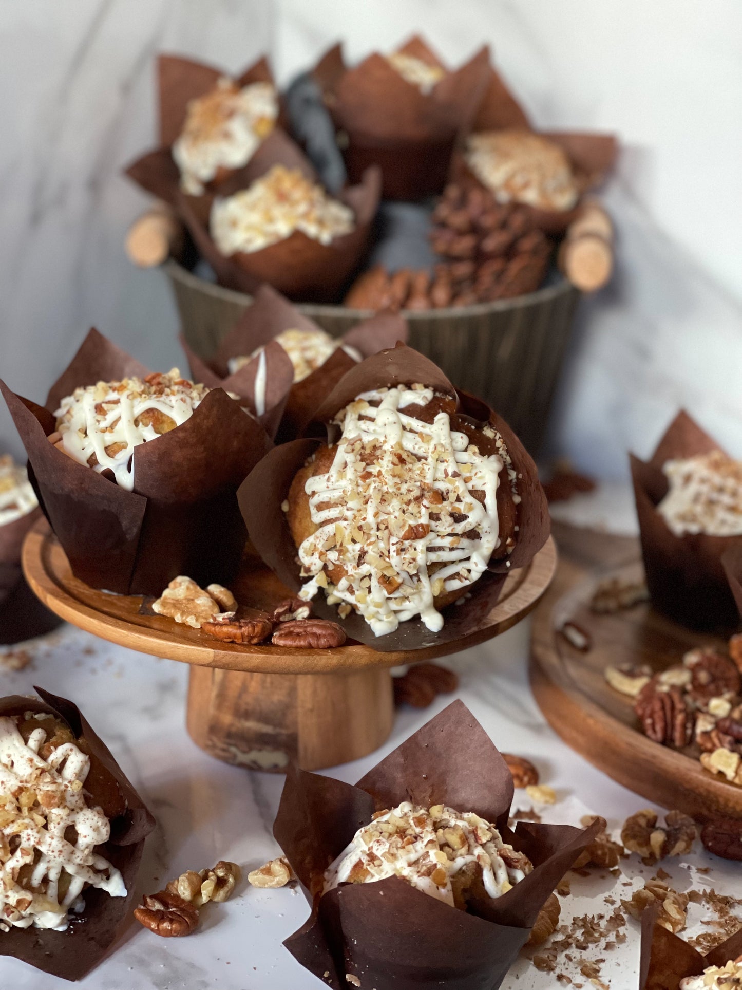 Muffins de Nuez de Nogal y Pecanas