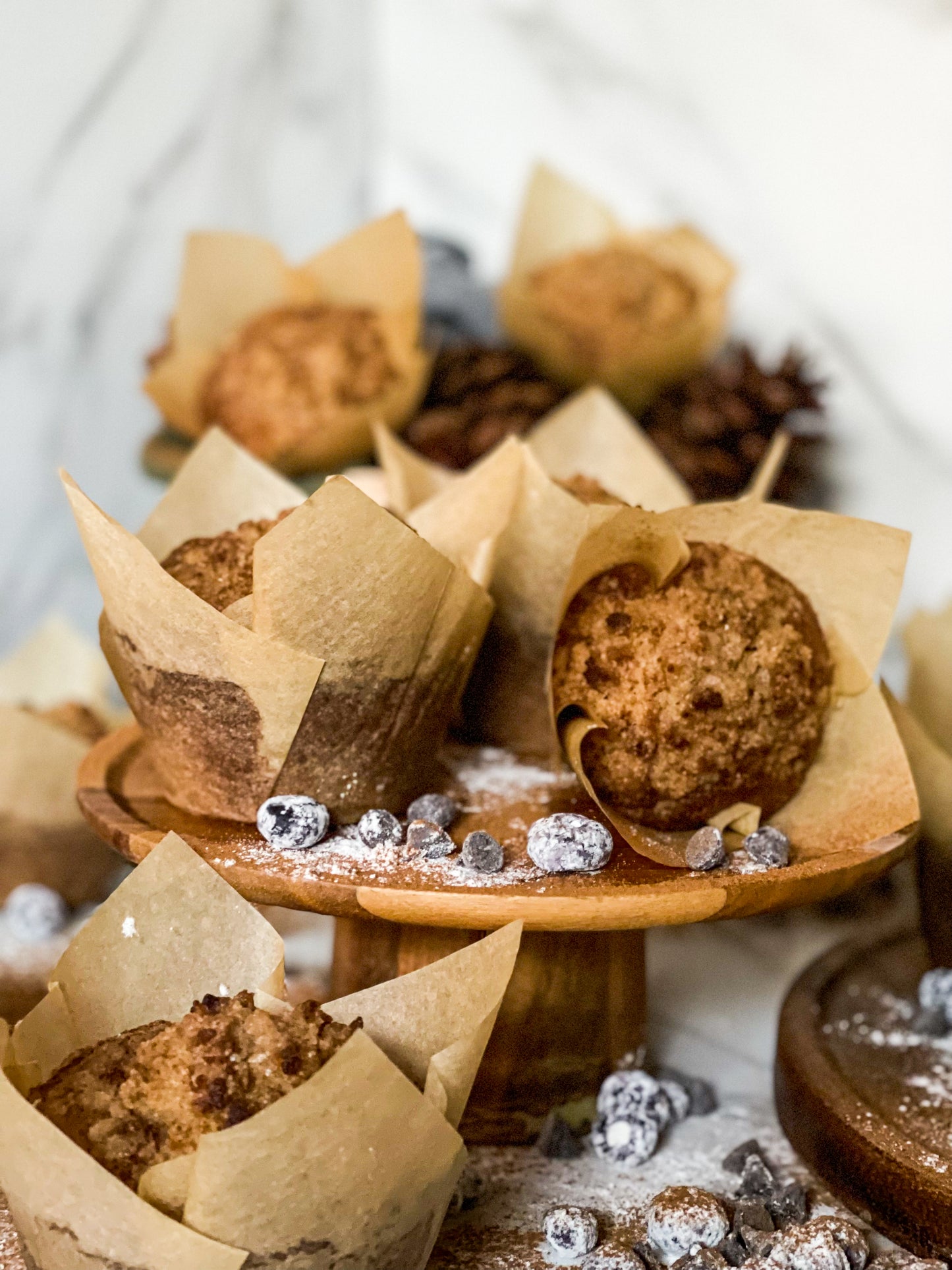 Muffins de Arandanos y Chispas de Chocolate