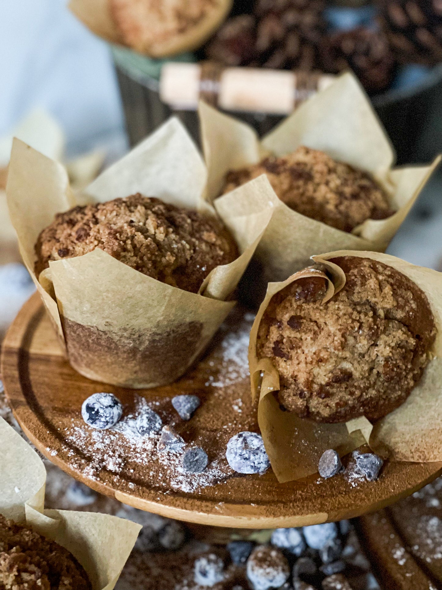 Muffins de Arandanos y Chispas de Chocolate